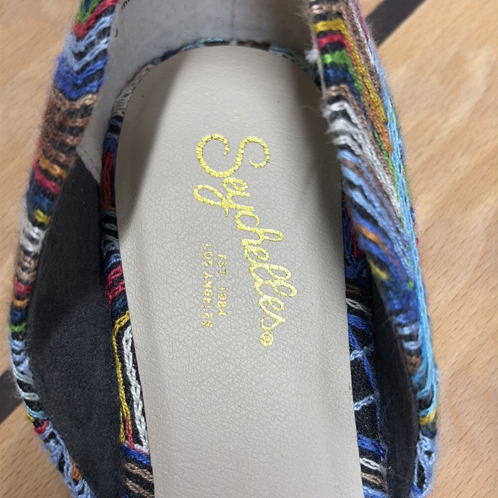 Seychelles - Embroidered Multicolor Point-Toe D’Orsay Flat - Women’s Size 6 - Picture 4 of 7
